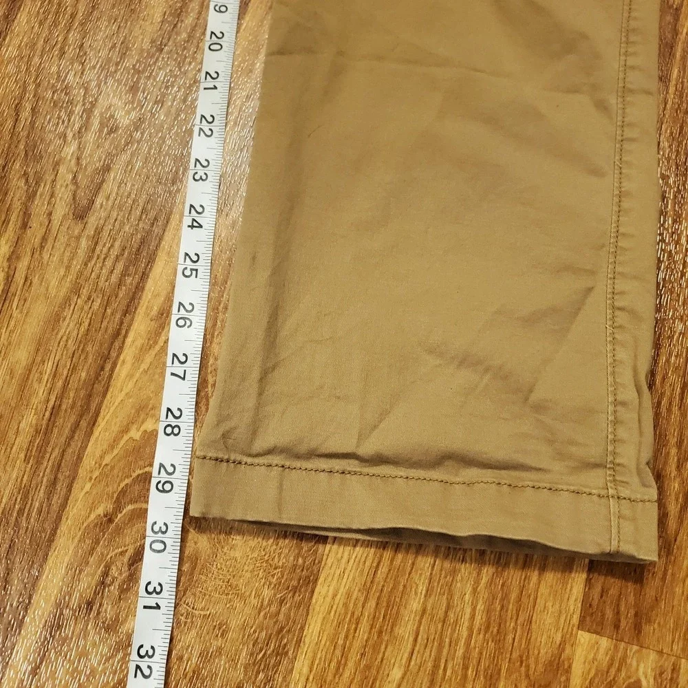 Hollister Chino Pants Men 36x32 Brown Slim Straight Epic Flex Preppy‎